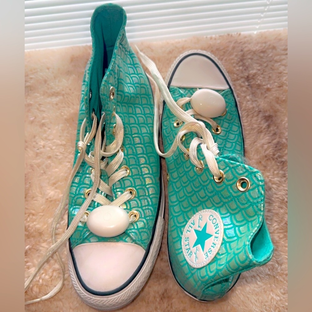 Converse All Star CT Aqua Mermaid Sneakers - Women US Size 7